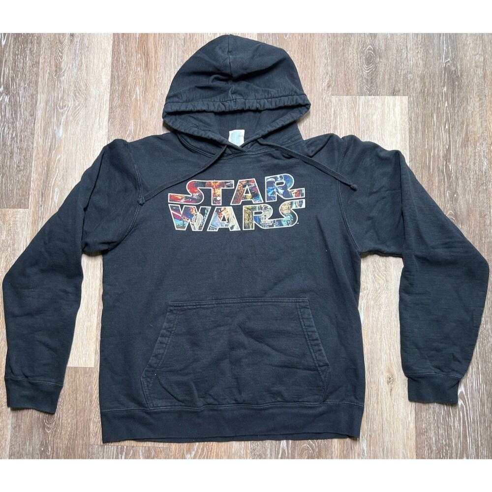 Vintage Star Wars Hoodie Logo Size Medium
